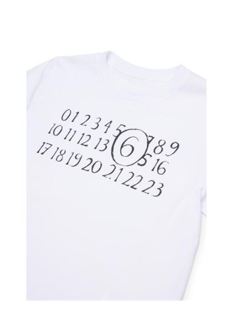 T-shirt con logo MM6 KIDS MAISON MARGIELA | M61020 MM02YM6100